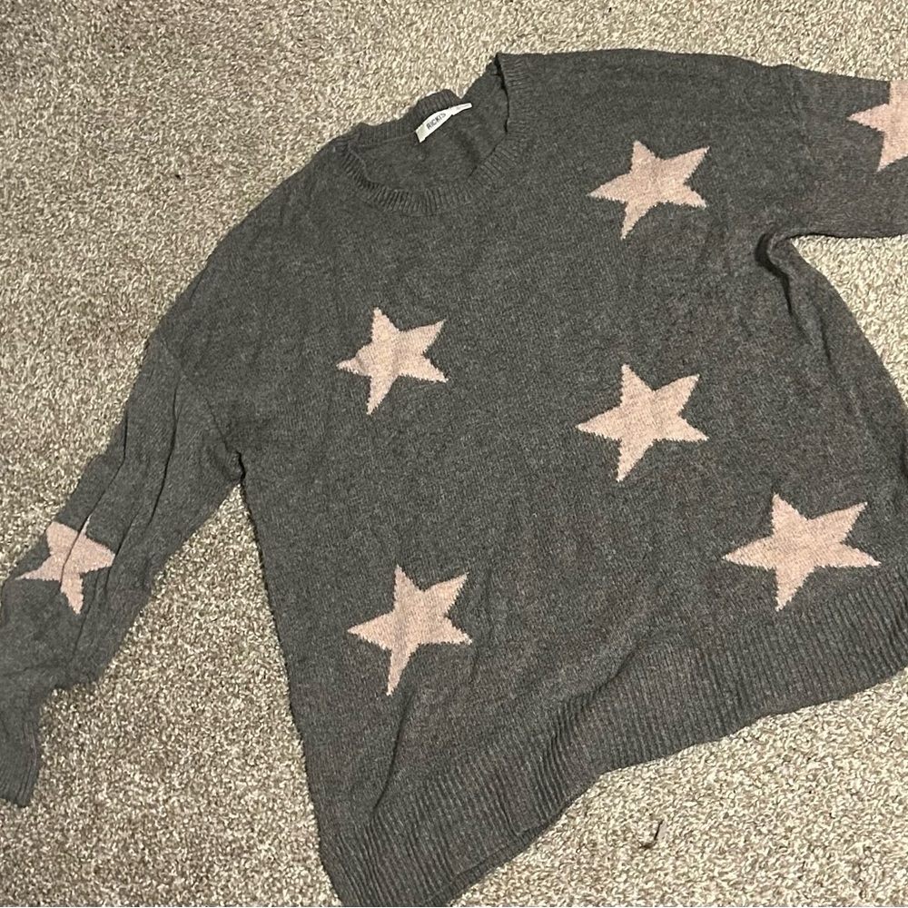 Ricki's Charcoal and Pink Star Sweater